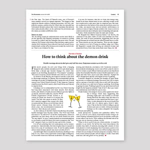 An illustration by Mariaelena Caputi of two upside-down triangular hazard signs creating two cocktail glasses ready to toast.